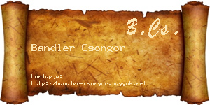 Bandler Csongor névjegykártya