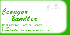csongor bandler business card